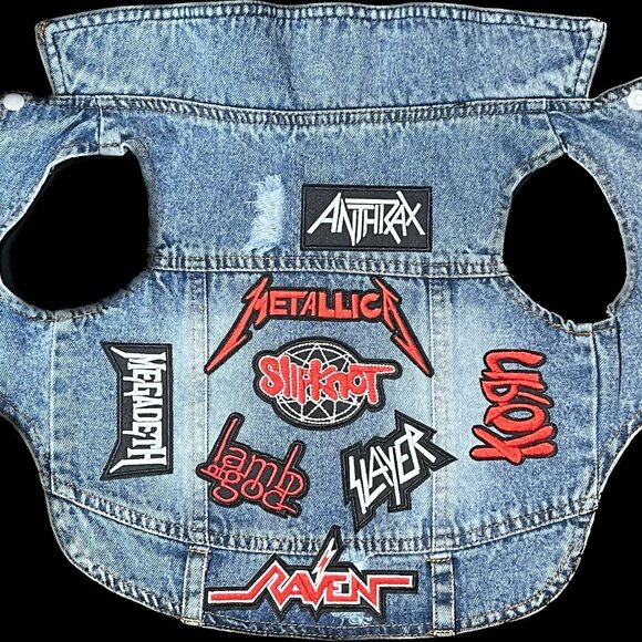 Metal Denim Jacket for Dogs - Picture 1 of 2